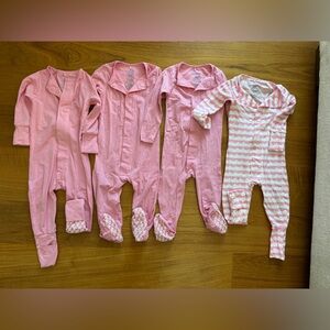 Set of 4 Magnetic Me Pink and White footies